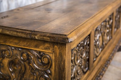 carved storage chest