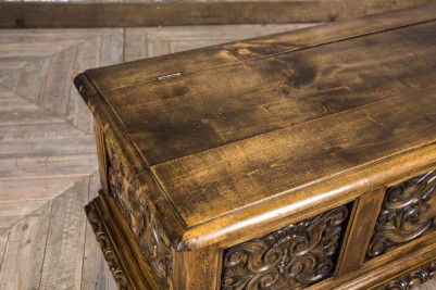 vintage wooden storage chest