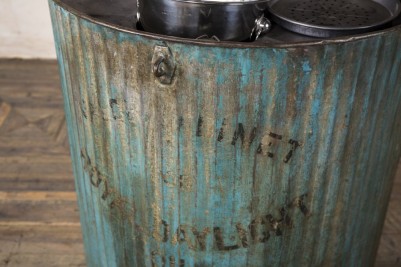 blue oil drum