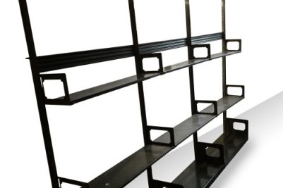 Industrial Metal Open Bookshelf in the Style of Strafor