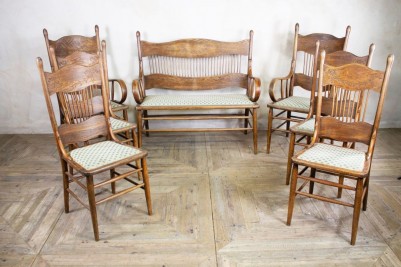 vintage chair and bench set