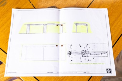inlay dining table drawings