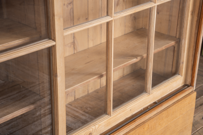 wooden glass door bookcase