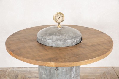 Galvanised Water Tank Upcycled Poseur Table