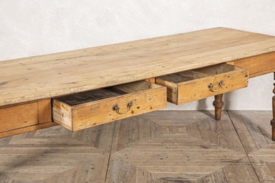 Large Antique Pine Kitchen Table