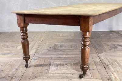 Large Victorian Pine Kitchen Table