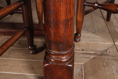 Oak Refectory Table and Six Stick Back Chairs