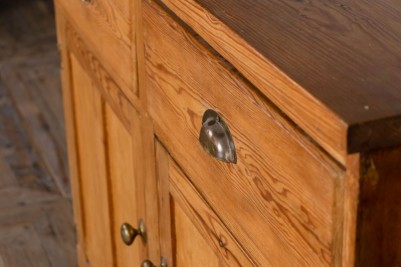 Antique Pine Pantry Cupboard - Front View Close Up