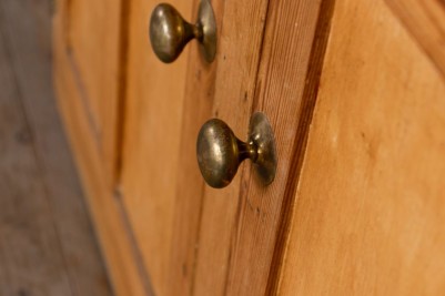 Antique Pine Pantry Cupboard - Door Handles