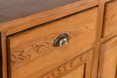 Antique Pine Pantry Cupboard - Drawer Handle