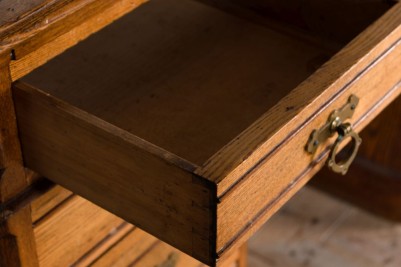 Vintage Leather Top Desk - Drawer 
