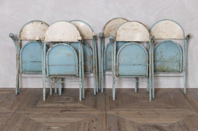 Vintage French Folding Chairs - Folded