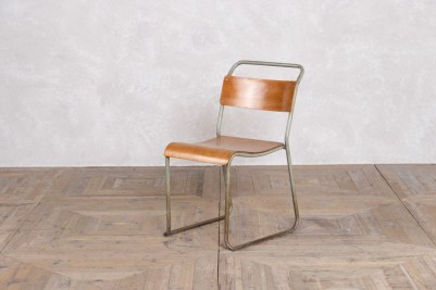 Vintage Stacking Chairs with Plywood Seat - Single Chair