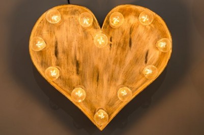 light up heart sign