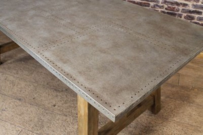 dining table with zinc top