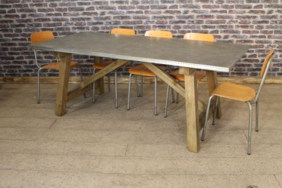 industrial style zinc table