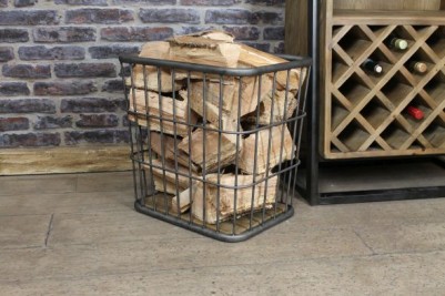 basket with reclaimed timber base