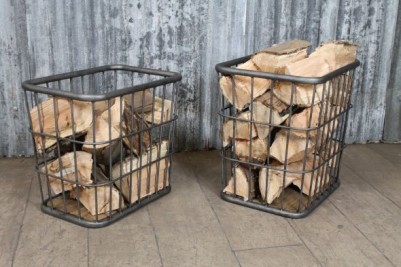 metal log basket