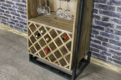 rustic wine rack storage unit