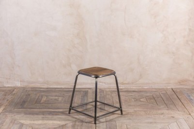 low gunmetal stool