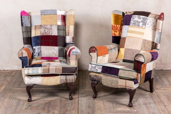 Patchwork Wing Chair