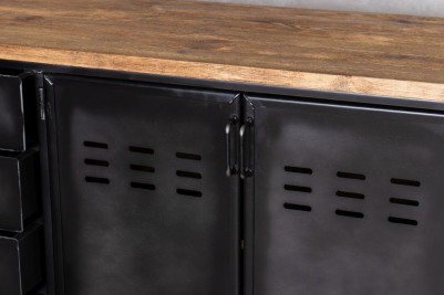 Grey Industrial Storage Unit - Cupboard Doors