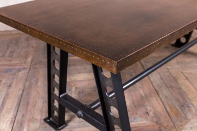 a frame table with copper top