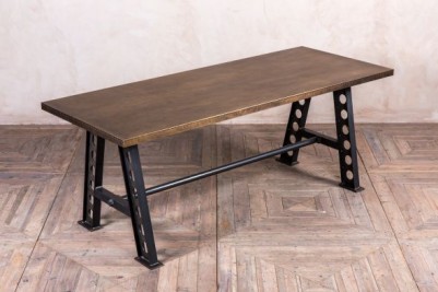 brass top dining table