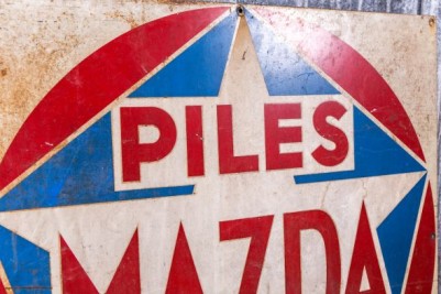 large vintage wall sign