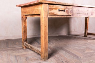 distressed pine factory table