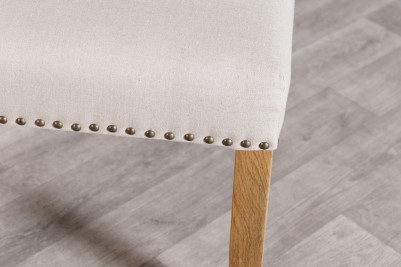 almond upholstered mixed linen