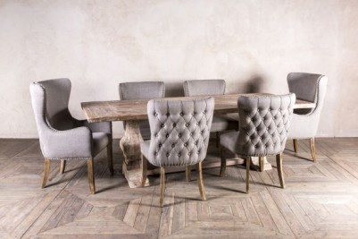 French style upholstered dining chair set