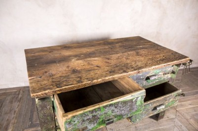 wooden metal workbench