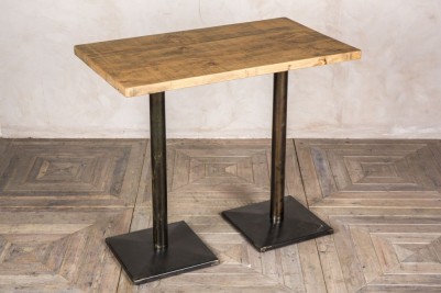 large pine top poseur table
