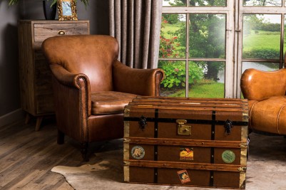 Lansdowne Vintage Style Tan Leather Armchair