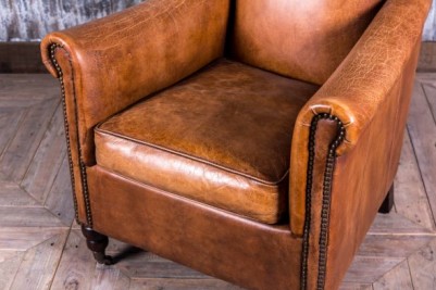 deep leather armchair