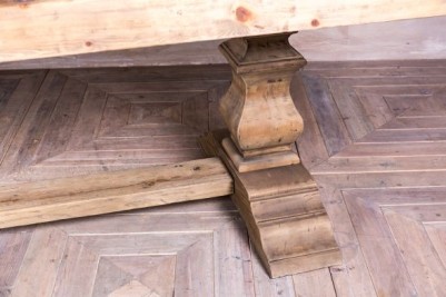 large pine pedestal table