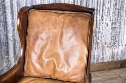 tan leather vintage style armchair