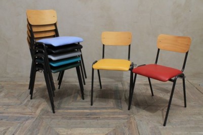 colourful padded stacking chairs