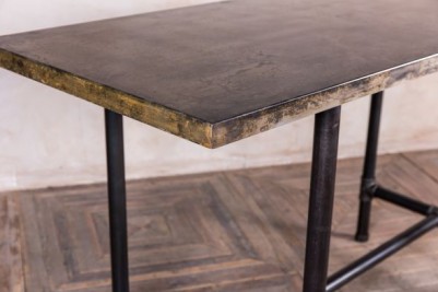 chunky metal pipework table