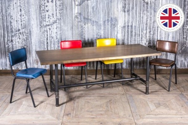 Industrial Wood Bar Bistro Table Vintage Coffee Table Height Adjustable R7B8 