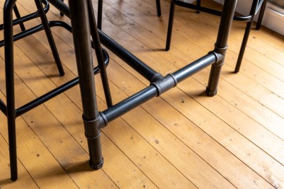 Steamer Tall Pipework Bar Table (Poseur)
