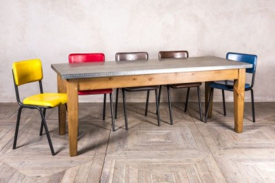zinc top dining table