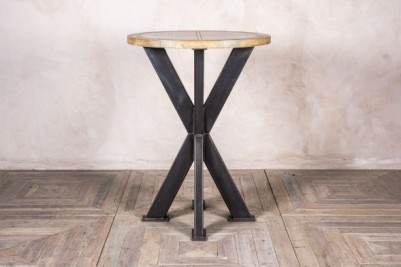 zinc top pedestal poseur table