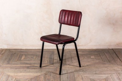 red ribbed chair