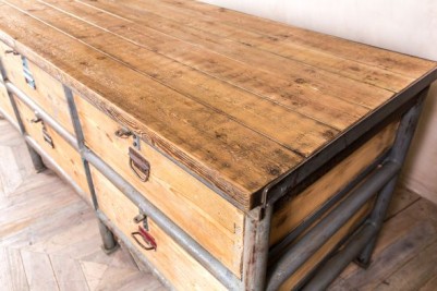 Large Vintage Multi-drawer Workbench
