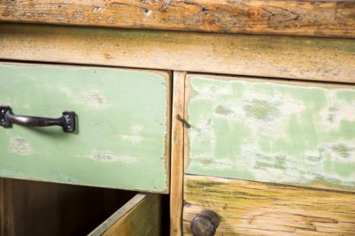 vintage green sideboard