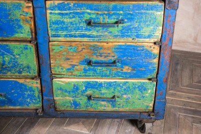  vintage blue drawer unit