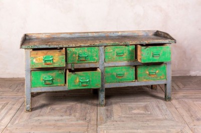 Large Green Multi-drawer Sideboard