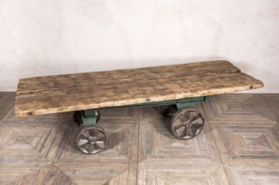 vintage cement mixer dining table